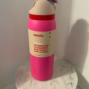 Owala Pink Insulated Bottle with Straw